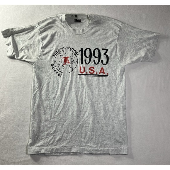 Fruit of the Loom Other - VTG 1993 USA International Soccer Single Stitched T Shirt Fruit Of Loom L Flawed